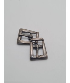 PACK HEBILLAS ZAMAK 8MM PLATA VIEJA RECTANGULAR DESIGUAL (50 UNID)