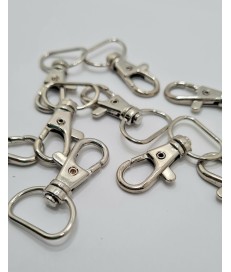 MOSQUETON METALICO  20MM HIERRO PLATEADO