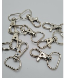 MOSQUETON METALICO  20MM HIERRO PLATEADO