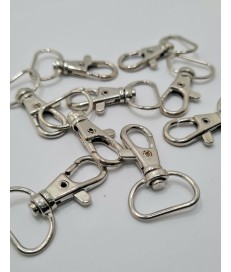 MOSQUETON METALICO  20MM HIERRO PLATEADO