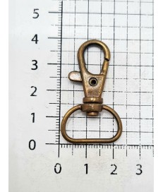 MOSQUETON METALICO  20MM HIERRO ORO VIEJO
