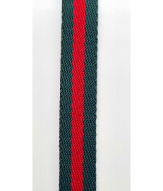 CINTA 15MM POLIPROPILENO GUCCI VERDE Y ROJA