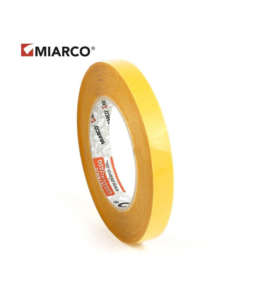 CINTA DOBLE CARA MIARCO 18MM – IDEAL PARA ROTULACIÓN, MANUALIDADES Y MONTAJES