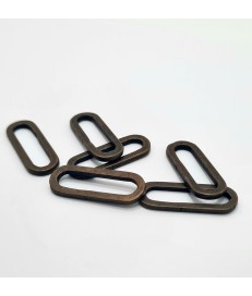PACK ANILLA OVALADA ZAMAK PLANA 25MM ORO VIEJO