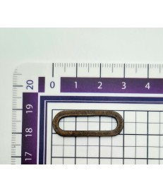 PACK ANILLA OVALADA ZAMAK PLANA 25MM ORO VIEJO