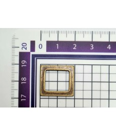PACK ANILLA CUADRADA ZAMAK  14MM ORO VIEJO