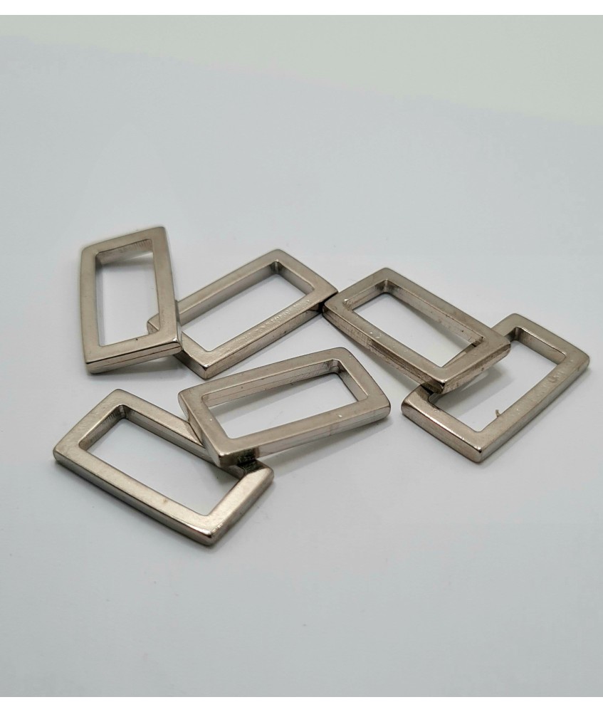 PACK ANILLA RECTANGULAR ZAMAK  20MM NIQUELADA