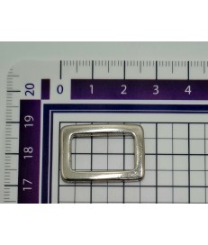 PACK PASADOR RECTANGULAR REDONDEADA ZAMAK  20MM NIQUELADA