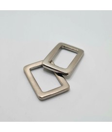 PACK PASADOR RECTANGULAR REDONDEADA ZAMAK  20MM NIQUELADA