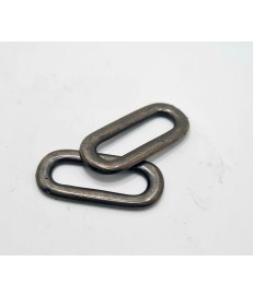 PACK ANILLA OVALADA ZAMAK  25MM OXIDO ENVEJECIDO