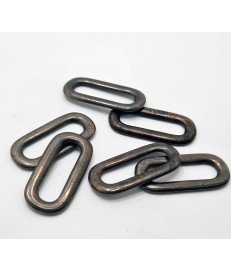 PACK ANILLA OVALADA ZAMAK  25MM OXIDO ENVEJECIDO