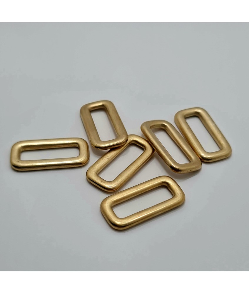 PACK ANILLA RECTANGULAR REDONDEADA ZAMAK 20MM DORADA