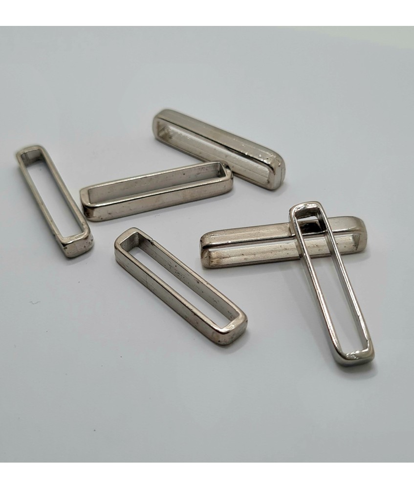 PACK PASADOR RECTANGULAR REDONDEADO ZAMAK 30MM NIQUELADO