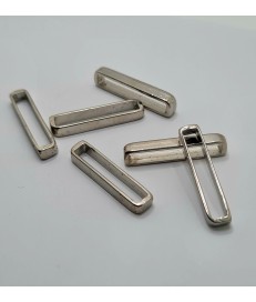 PACK PASADOR RECTANGULAR REDONDEADO ZAMAK 30MM NIQUELADO