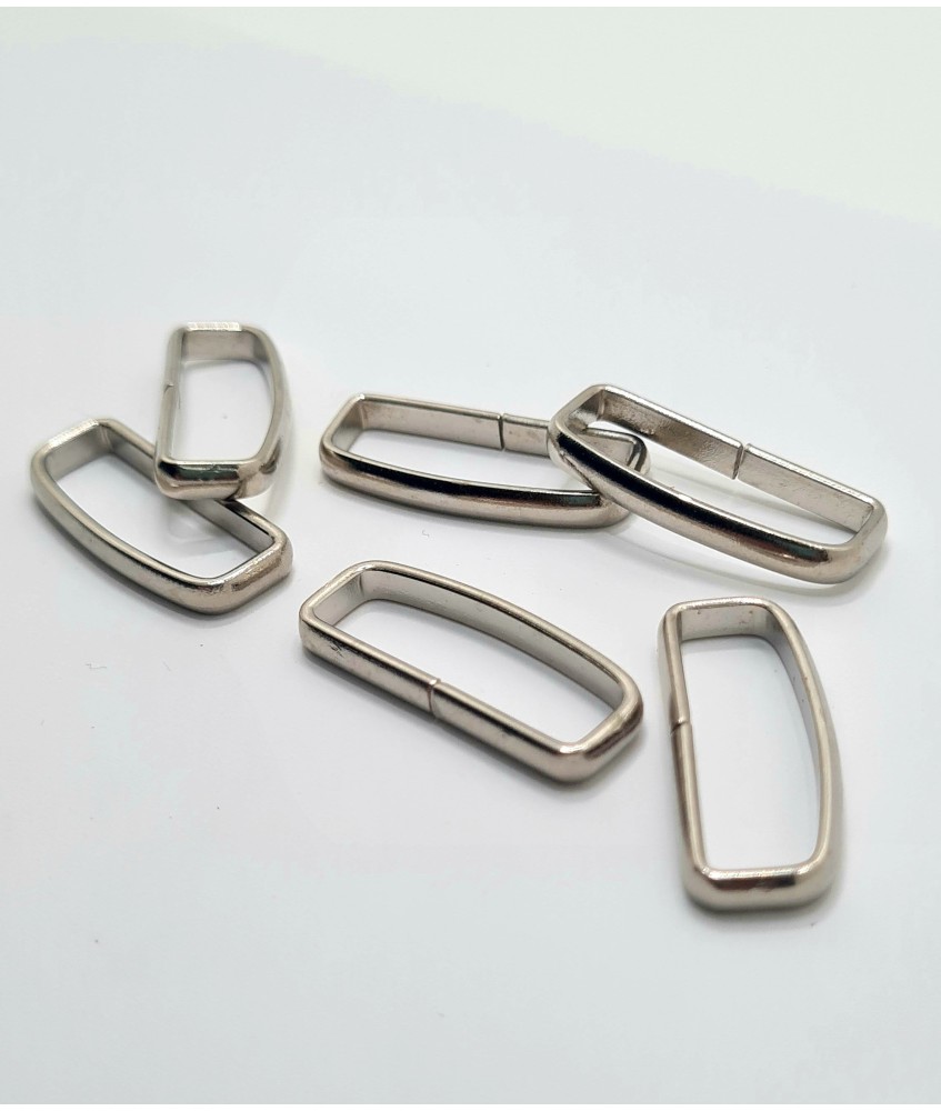PACK PASADOR RECTANGULAR REDONDEADO HIERRO 30MM NIQUELADO