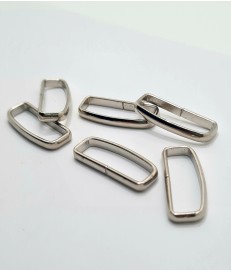 PACK PASADOR RECTANGULAR REDONDEADO HIERRO 30MM NIQUELADO