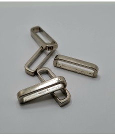 PACK PASADOR RECTANGULAR REDONDEADO ZAMAK 30MM NIQUELADO