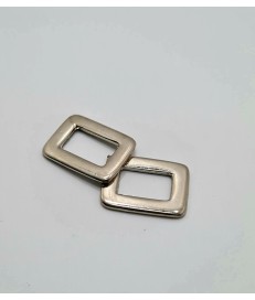 PACK ANILLA RECTANGULAR PLANA ZAMAK 20MM NIQUELADA