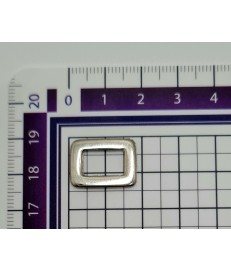 PACK ANILLA RECTANGULAR PLANA ZAMAK 20MM NIQUELADA
