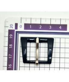 PACK MEDIA HEBILLA ZAMAK 20MM PINTADA NEGRO