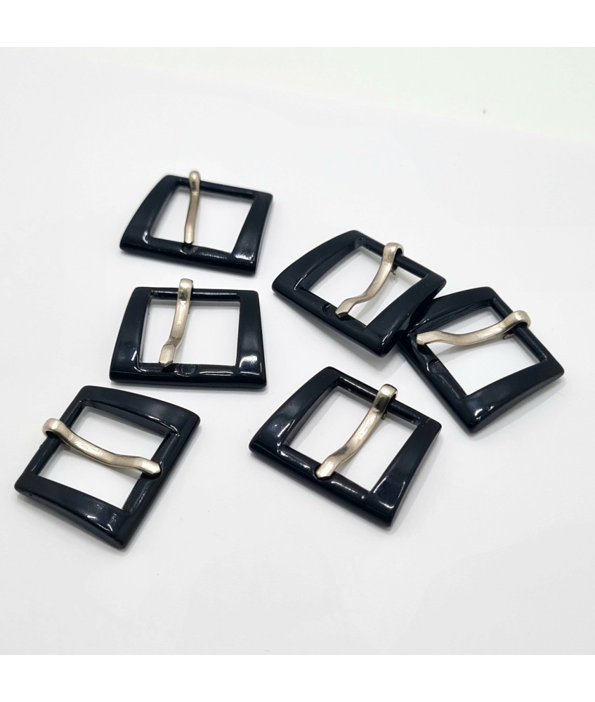 PACK MEDIA HEBILLA ZAMAK 20MM PINTADA NEGRO